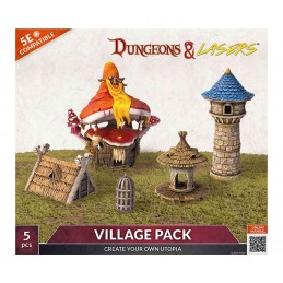 DUNGEONS AND LASERS VILLAGE PACK AMBIENTAZIONE MINIATURES GAME ARCHON STUDIO