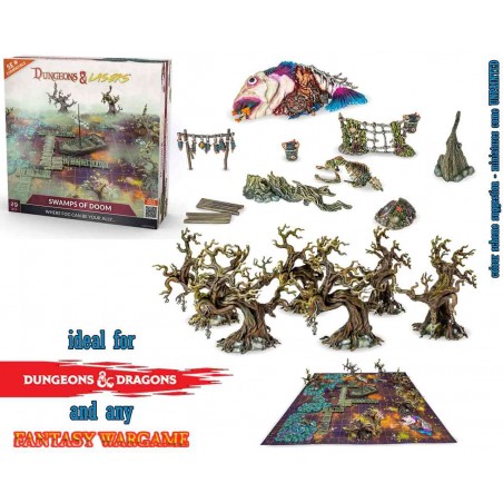 DUNGEONS AND LASERS SWAMPS OF DOOM AMBIENTAZIONE MINIATURES GAME