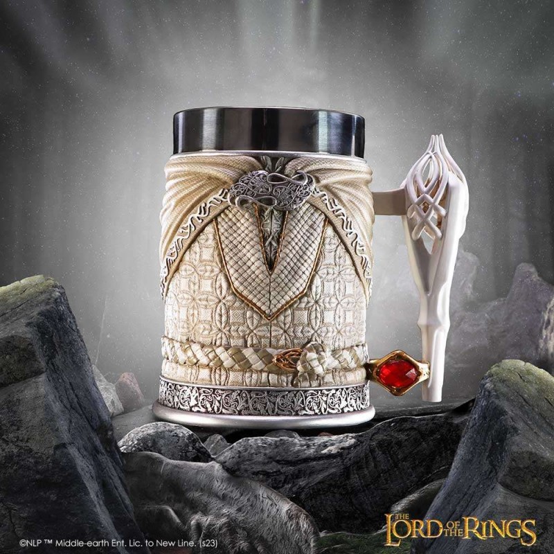 THE LORD OF THE RINGS GANDALF THE WHITE TANKARD BOCCALE NEMESIS NOW