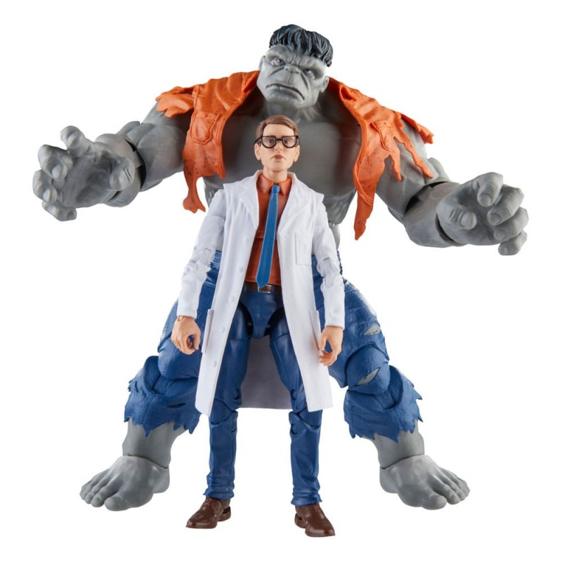 HASBRO MARVEL LEGENDS GRAY HULK VS DR. BRUCE BANNER ACTION FIGURE