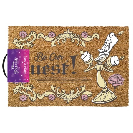 DISNEY PRINCESS BEAUTY AND THE BEAST DOORMAT BE OUR GUEST 40X60CM