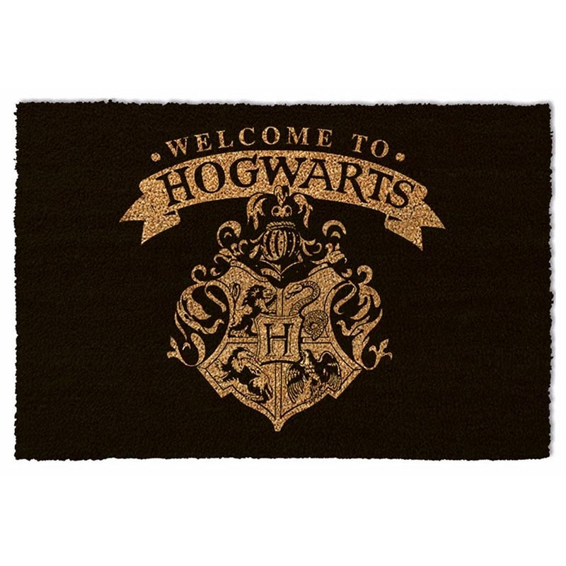 PYRAMID INTERNATIONAL HARRY POTTER DOORMAT WELCOME TO HOGWARTS BLACK 40X60CM