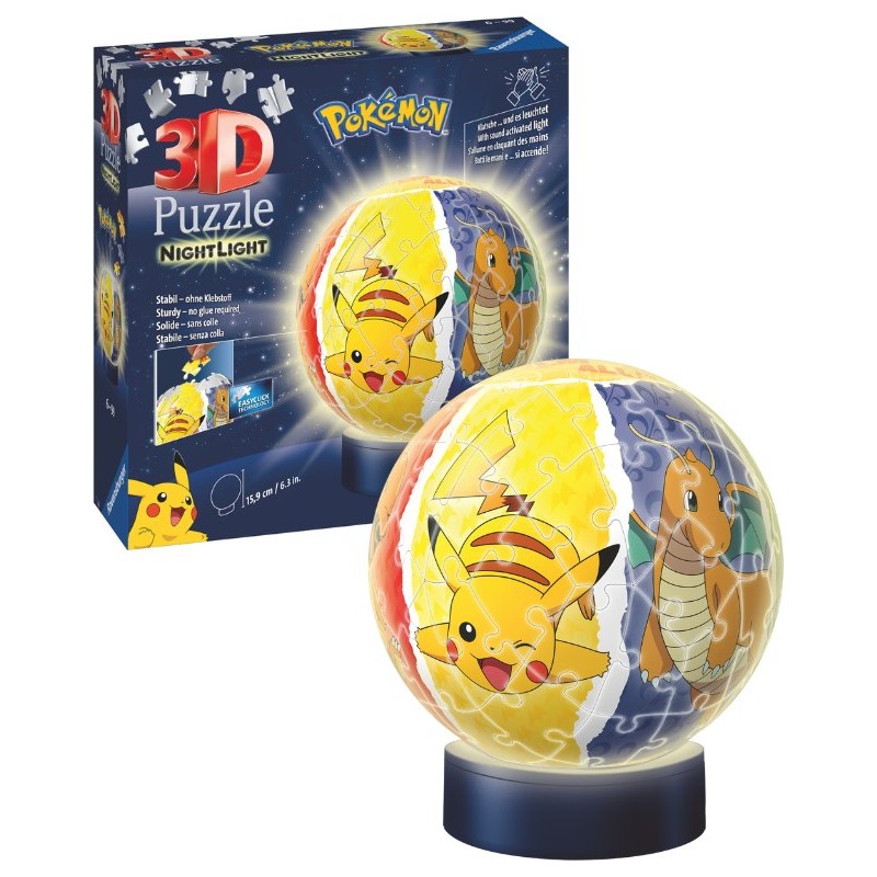 Pokémon puzzles 3d ball 54 pieces - hyper ball - ravensburger