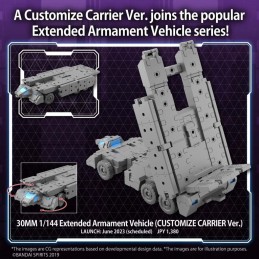 BANDAI 30MM EXTENDED ARMAMENT VEHICLE CUSTOMIZE CARRIER 1/144 MODEL KIT FIGURE