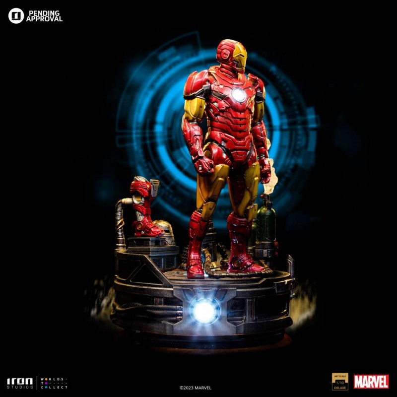 IRON STUDIOS MARVEL COMICS IRON MAN UNLEASHED ART SCALE DELUXE 1/10 STATUE FIGURE