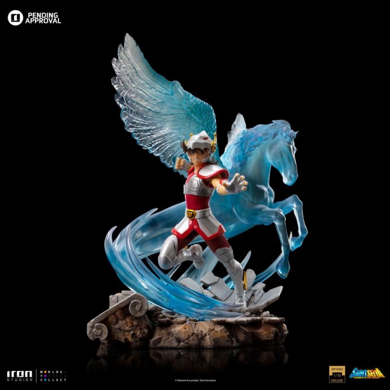 IRON STUDIOS SAINT SEIYA PEGASUS ART SCALE DELUXE 1/10 STATUE FIGURE