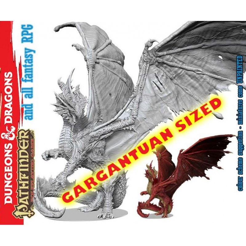 DUNGEONS AND DRAGONS NOLZUR'S GARGANTUAN RED DRAGON FIGURE WIZKIDS