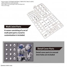 BANDAI CUSTOMIZE MATERIAL CYBER EFFECT/MULTI-JOINT MODEL KIT AND FIGURE