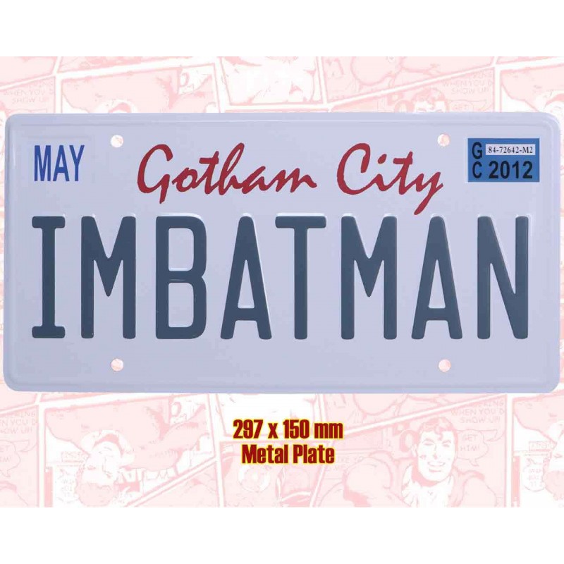 FANATTIK BATMAN I AM BATMAN LICENSE PLATE REPLICA