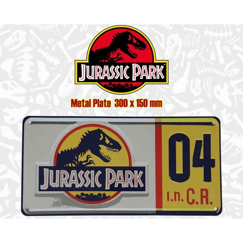 FANATTIK JURASSIC PARK LICENSE PLATE REPLICA