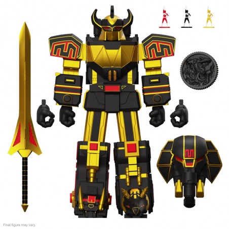 MIGHTY MORPHIN POWER RANGERS ULTIMATES MEGAZORD BLACK & GOLD ACTION FIGURE