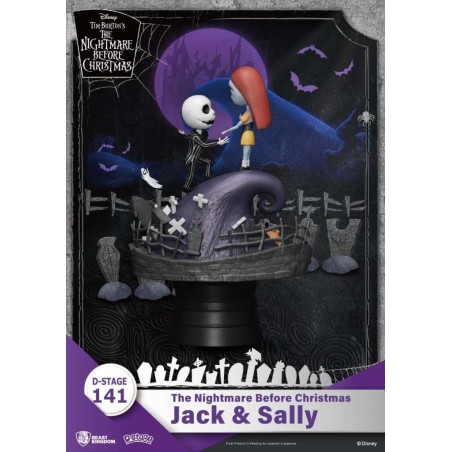 D-STAGE 141 THE NIGHTMARE BEFORE CHRISTMAS JACK & SALLY STATUE FIGURE DIORAMA