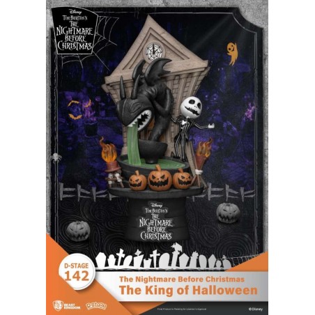 D-STAGE 142 THE NIGHTMARE BEFORE CHRISTMAS THE KING OF HALLOWEEN STATUA FIGURE DIORAMA