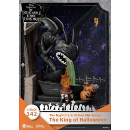 BEAST KINGDOM D-STAGE 142 THE NIGHTMARE BEFORE CHRISTMAS THE KING OF HALLOWEEN STATUE FIGURE DIORAMA