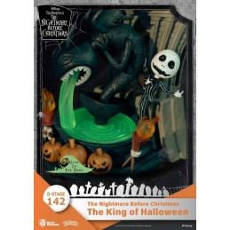 BEAST KINGDOM D-STAGE 142 THE NIGHTMARE BEFORE CHRISTMAS THE KING OF HALLOWEEN STATUE FIGURE DIORAMA