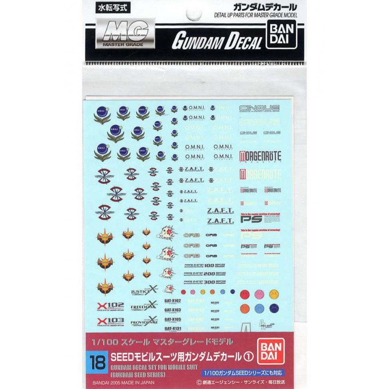 BUY BANDAI GUNPLA GUNDAM DECAL SET FOR MOBILE SUIT MULTI GUNDAM SEE...