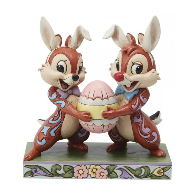 ENESCO CHIP AND DALE EASTER EGG STATUE FIGURE