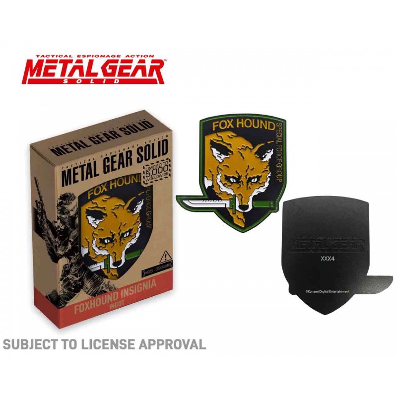 METAL GEAR SOLID FOXHOUND INSIGNIA INGOT LINGOTTO FANATTIK