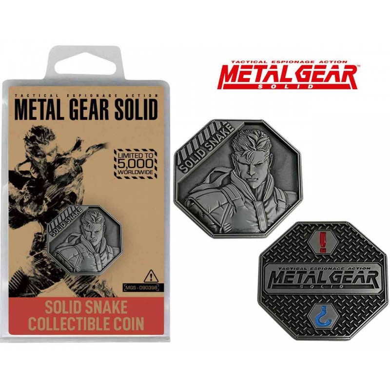 METAL GEAR SOLID LIMITED EDITION SOLID SNAKE COLLECTIBLE COIN MONETA DA COLLEZIONE FANATTIK METAL GEAR SOLID LIMITED EDITION SOLID SNAKE COLLECTIBLE COIN MONETA DA COLLEZIONE FANATTIK