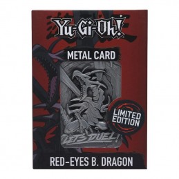 YU-GI-OH! LIMITED EDITION RED EYES BLUE DRAGON CARTA IN METALLO FANATTIK