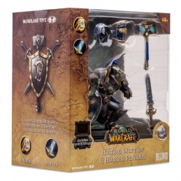 WORLD OF WARCRAFT HUMAN PALADIN & WARRIOR COMMON ACTION FIGURE MC FARLANE