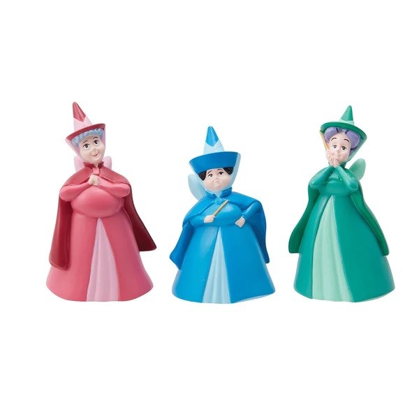 ENESCO LA BELLA ADDORMENTATA FATE MADRINE SET 3X MINI FIGURES