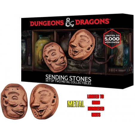 DUNGEONS AND DRAGONS SENDING STONES SET OF TWWO METAL COLLECTIBLES REPLICA