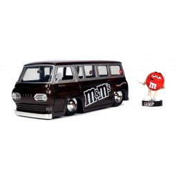 M&M'S 1965 FORD ECONOLINE WITH RED FIGURE DIE CAST 1/24 MODEL JADA TOYS