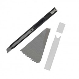 SLIM SNAP-OFF KNIFE AND 10 BLADES TAGLIERINO E 10 LAME VALLEJO