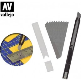 VALLEJO SLIM SNAP-OFF KNIFE AND 10 BLADES