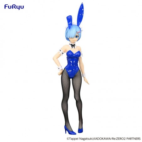 RE ZERO REM BLUE BICUTE BUNNIES FIGURE STATUA