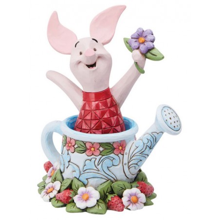 WINNIE THE POOH PIGLET IN WATERING CAN STATUE FIGURE