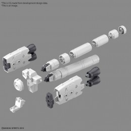 BANDAI 30MM OPTION PARTS SET LARGE PROPELLANT TANK UNIT 1/144 MODEL KIT