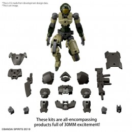 BANDAI 30MM SPINATIO ARMY TYPE 1/144 MODEL KIT ACTION FIGURE