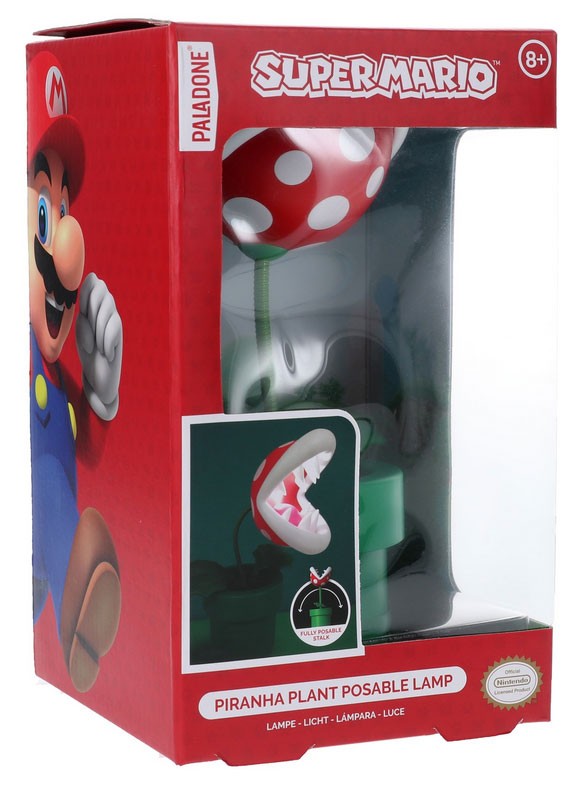 PALADONE PRODUCTS: Super Mario Posable Lampada Mario Mini Piranha