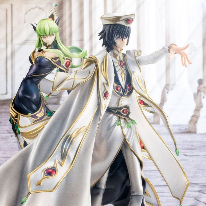 MEGAHOUSE CODE GEASS LELOUCH OF THE REBELLION - C.C. AND LELOUCH GEM SET 2X STATUES FIGURES