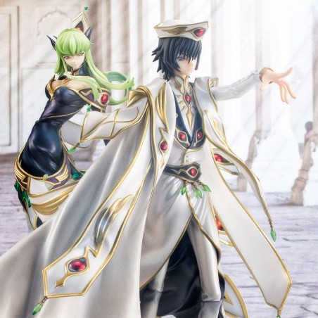 CODE GEASS LELOUCH OF THE REBELLION - C.C. AND LELOUCH GEM SET 2X STATUE FIGURES