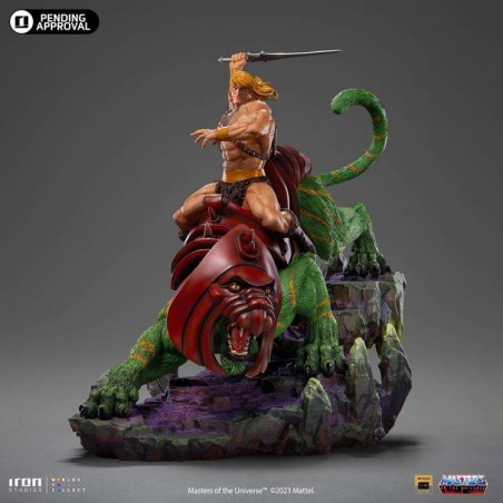 MASTERS OF THE UNIVERSE HE-MAN AND BATTLE CAT BDS ART SCALE DELUXE 1/10 STATUA FIGURE