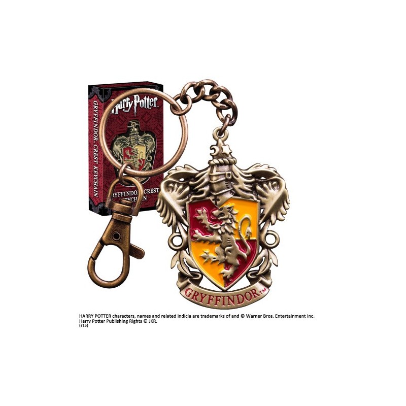 NOBLE COLLECTIONS HARRY POTTER GRYFFINDOR CREST METAL KEYCHAIN PORTACHIAVI IN METALLO
