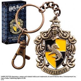 NOBLE COLLECTIONS HARRY POTTER HUFFLEPUFF CREST METAL KEYCHAIN PORTACHIAVI IN METALLO