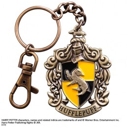 HARRY POTTER HUFFLEPUFF CREST METAL KEYCHAIN PORTACHIAVI IN METALLO NOBLE COLLECTIONS
