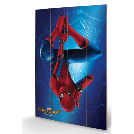SPIDER-MAN HOMECOMING CITY WOOD PRINT STAMPA SU LEGNO 40 X 60 CM