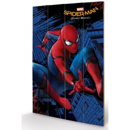 SPIDER-MAN HOMECOMING HANG WOOD PRINT STAMPA SU LEGNO 40 X 60 CM PYRAMID INTERNATIONAL