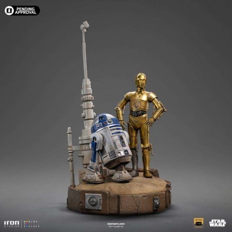 STAR WARS C3-PO AND R2-D2 BDS ART SCALE DELUXE 1/10 STATUA FIGURE