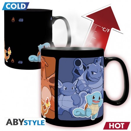 POKEMON STARTERS EVOLUTIONS HEAT CHANGE MUG TAZZA CAMBIACOLORE