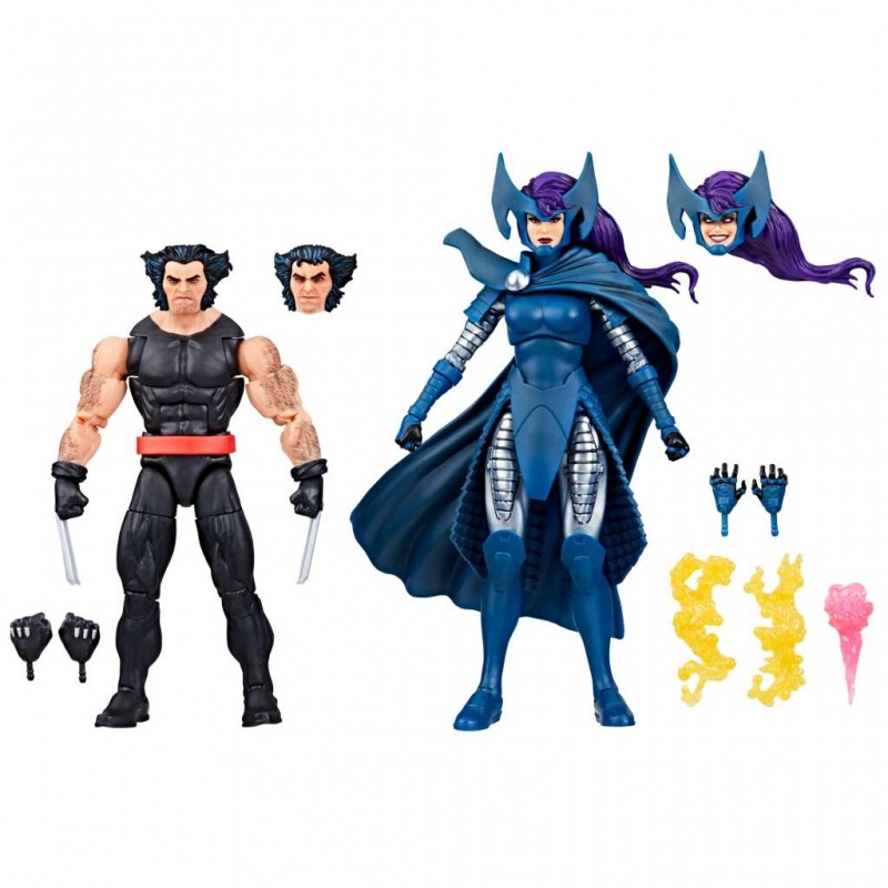 HASBRO MARVEL LEGENDS WOLVERINE AND PSYLOCKE ACTION FIGURE