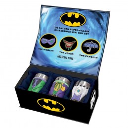 DC COMICS BATMAN SUPER VILLAINS MINI CUP GLASS SET NEMESIS NOW