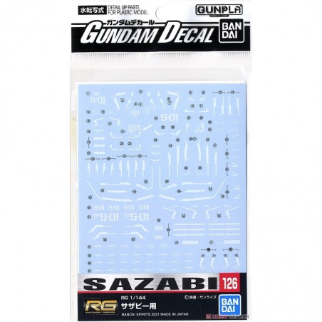 HG SAZABI GUNDAM DECAL PER MODEL KIT