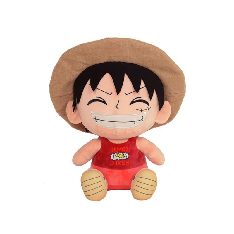 ONE PIECE LUFFY TAMGO JIKEN 25CM PELUCHE FIGURE SAKAMI MERCHANDISE