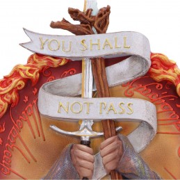 NEMESIS NOW THE LORD OF THE RINGS GANDALF YOU SHALL NOT PASS WALL PLAQUE
